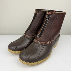 LL Bean NEW 8" Bean Boots Men's 11 Insulated Fleece-lined Front Zip Made in USA